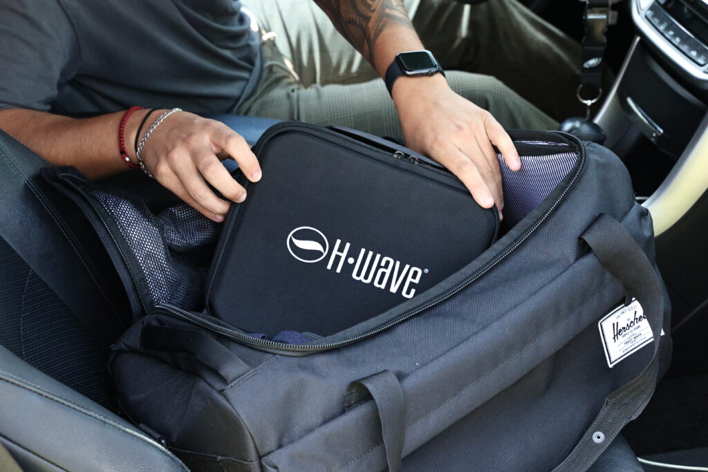 Athlete bag with H-Wave device